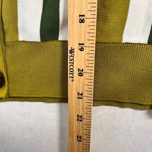 Striped Sleeveless Button-Up green white  By 7th Avenue Design Studio Small - Picture 3 of 5